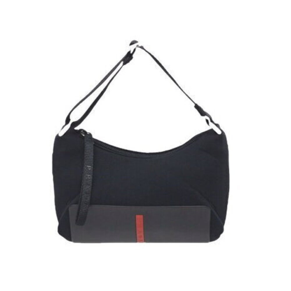 Prada Accessories Pouch Semi Shoulder Bag Linea Rossa Black